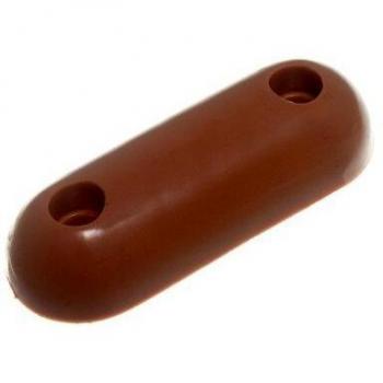 Toilet Seat Cushion Pad Brown 60 x 22 x 12mm with Screws