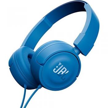 JBL Harman T450 Wireless‑Free Foldable On‑Ear Earbuds – Ocean Blue