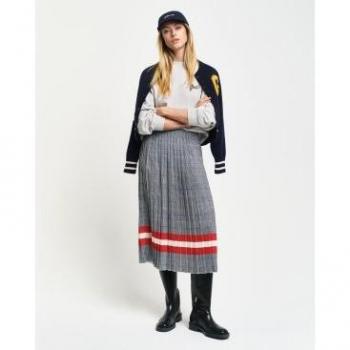 Gant Falda Reciclada de Cuadrícula Azul