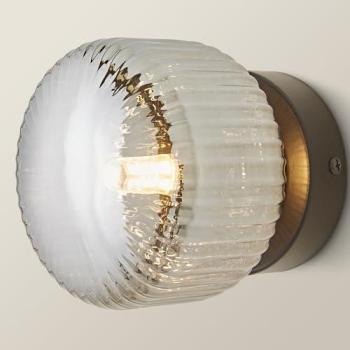 Compact Black Calpe Flush-Style Wall Lamp with Integrated LED