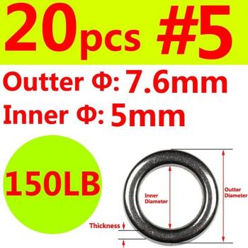 Accesorio de Pesca Bimoo: Anillo de Acero Inoxidable