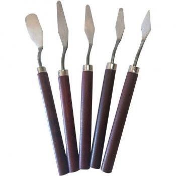 5-Piece Stainless Steel Art Scraper Tool Set