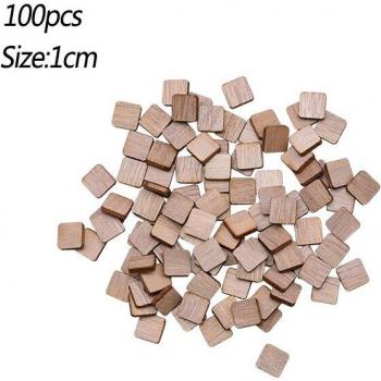 Natural Square Wood Craft Chips for Events (5-100pcs)