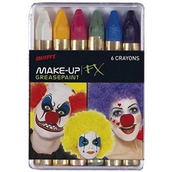 Set Smiffys Maquillaje Teatral: 12 Piezas, 6 Colores