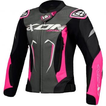 Ixon Vortex 3 Damen Motorradjacke Schwarz/Pink Weiß