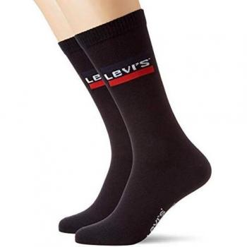 Levi's Calcetines 2p Corte Regular, Color Negro, Talla 39/42