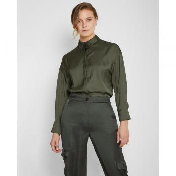 Camisa de Mujer Trucco con Cuello Solapa
