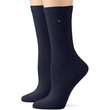 Tommy Hilfiger Women's Classic Logo 2‑Pack Socks, Blue/Denim – Sizes 6–9