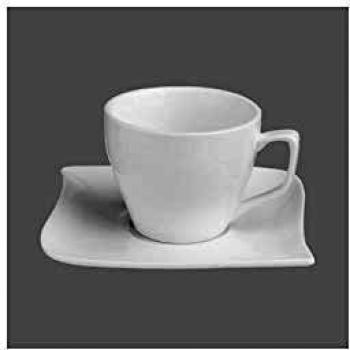 Tazzina Vague – 9 cl weiße Keramiktasse