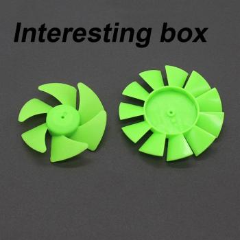 Accesorios para turbofan DIY hélice de 6 hojas en colores amarillo, azul y verde