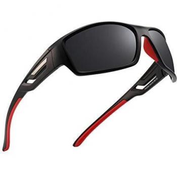 PUKCLAR Herren Sportbrille Polarisierte Sonnenbrille Fahrerbrille UV400 Schut