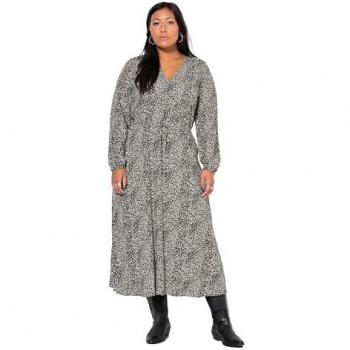 Studio Untold Sommerkleid Maxikleid A-Linie Leo-Print