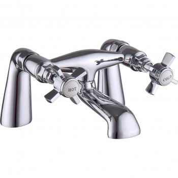 Bensham 1895 Chrome Ceramic Disc Bath Filler – Dual Lever, 140x224mm