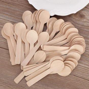 Cucharas de madera para postres y helados