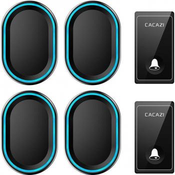 CACAZI Self-Powered Doorbell 58 Chimes