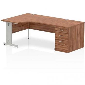 Impulse 1600 Left Hand Wire Managed Workstation 800 Pedestal