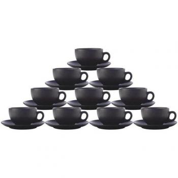 Maxwell & Williams Kaffeetassen Caviar Black 10er Set 250 ml