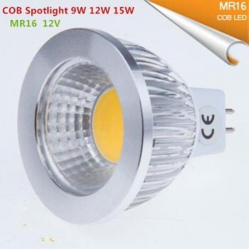 Super Bright MR16 COB LED Bulb 9W 12V Warm White