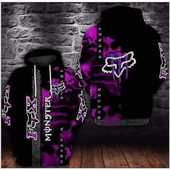 Sweat à capuche Fash Fox 3D pour homme, manches raglan, taille L (170-175CM)