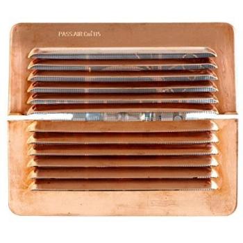 Grille cuivrée First Plast – Ventilation clipable IN OUT – 193 × 165 mm – Ø 100-140 mm