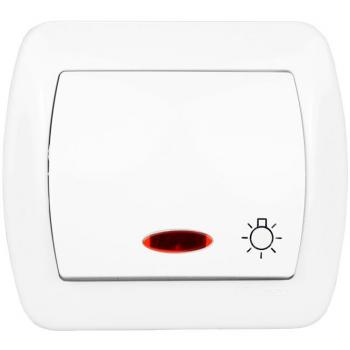 Pulsante Interruttore Kontakt Simon CHORD IP20 Lampada a Bottone – Bianco