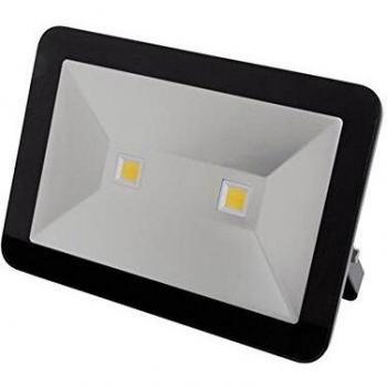 Proyector LED de 100 W Perel, 10800 lm, 4000 °K, blanco neutro, para interiores y exteriores, con soporte ajustable, aluminio negro