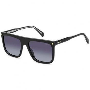 Polaroid Sunglasses male Black 56 MM Stylish Sunglasses with Polarized Grey Lens