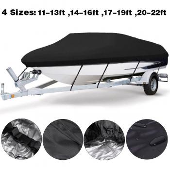11-19FT V-Shaped Boat Cover Made of 210D Oxford Cloth
