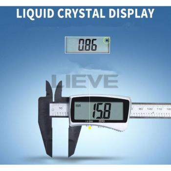 6 Inch Digital Caliper with Inch/Metric Conversion and HD Display