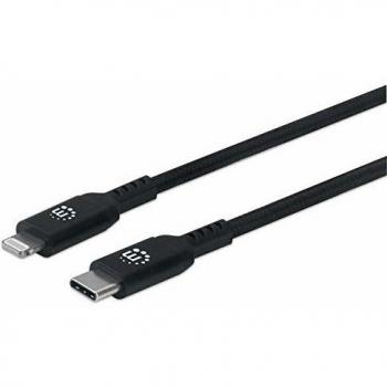 MANHATTAN USB-C auf Lightning Ladekabel 1,8 m schwarz