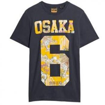 T-shirt à manches courtes Superdry Osaka 6, homme, bleu marine, taille L