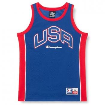 Jungen Tanktop aus Mesh mit CHAMPION-Logo in Royal, Größe 152