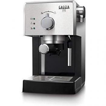 Gaggia RI8435/11 VIVA DELUXE AL/BK Macchina per espresso Caffè macinato 2 tazze 1,25 L 1025 W Nero, Argento