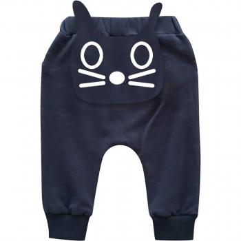 Pantalon large imprimé chat