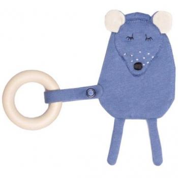 Doudou Crinkle Topo in cotone bio con suono