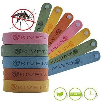 KIVETAI SafeBite Deet-Free Mosquito Wristbands (12 Pack)