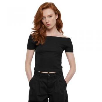 Urban Classics Damen Black Off‑Shoulder T-Shirt – Bio-Baumwolle, M