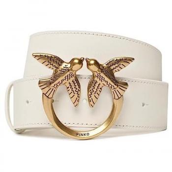 Stylish Belt for Women, PINKO, White, Size: XS