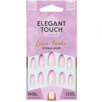 Elegant Touch | LUXE LOOKS uñas con pegamento corto stiletto edición limitada #ultra violet 24 u | EN