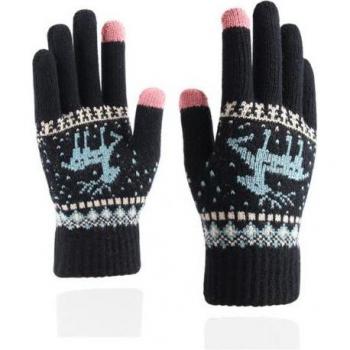 Guantes de Invierno con Estampado de Copos de Nieve y Pantalla Táctil