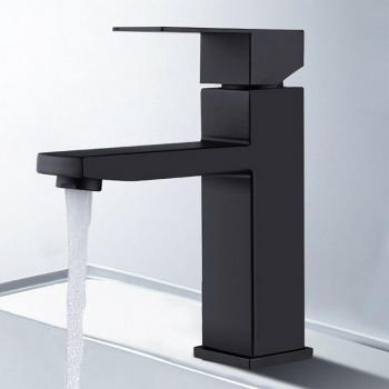 Rosmmel Lavabo Nero Quadrato con Unico Comando