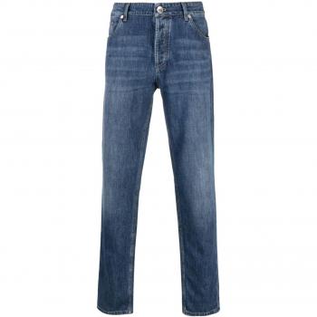 Men's Blue Denim Jeans (Size 48) – Brunello Cucinelli Classic Style