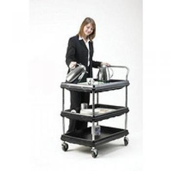 3 Tier Black Deep Ledge Cart