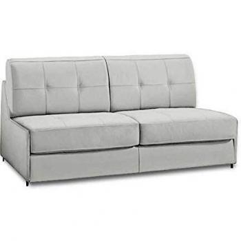 Canapé-lit Compact DENSO Express – 2‑3 places, 120 cm, Cuir Vachette Blanc, Matelas 18 cm