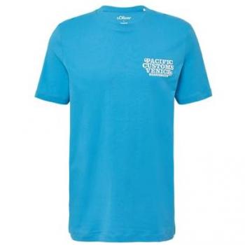 Crew Neck T-Shirt aus Baumwolle – Rippblende Design, s.Oliver