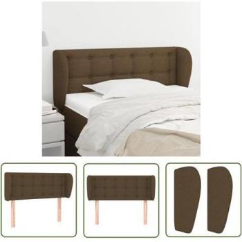 MAISON CHIC Stoff-Kopfteil Dunkelbraun 93x23x78/88 cm
