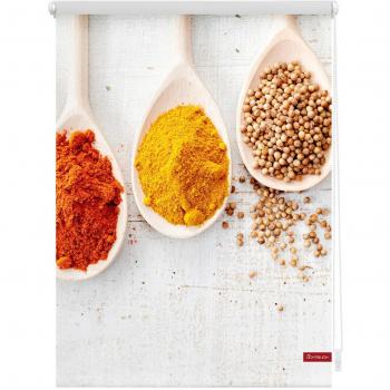 LICHTBLICK ORIGINAL Seitenzugrollo »Klemmfix Motiv Spices«, Lichtschutz, ohne Bohren, freihängend, bedruckt