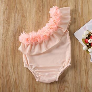 Traje de baño para hermanas con diseño de hoja de loto