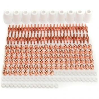 210pcs CUT40/50 LG-40 PT31 Plasma Cutter Torch Electrode Tips and Cup Kit