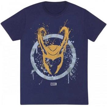 Loki Unisex Adult Splattered Logo T-Shirt Small
